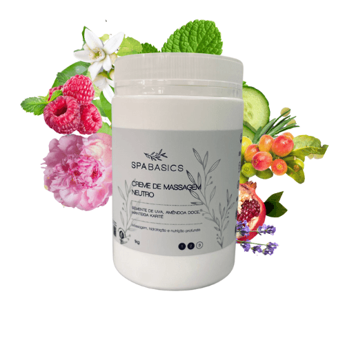 Creme de Massagem Neutro 1kg - Hidratante Vegano e Natural – By Samia